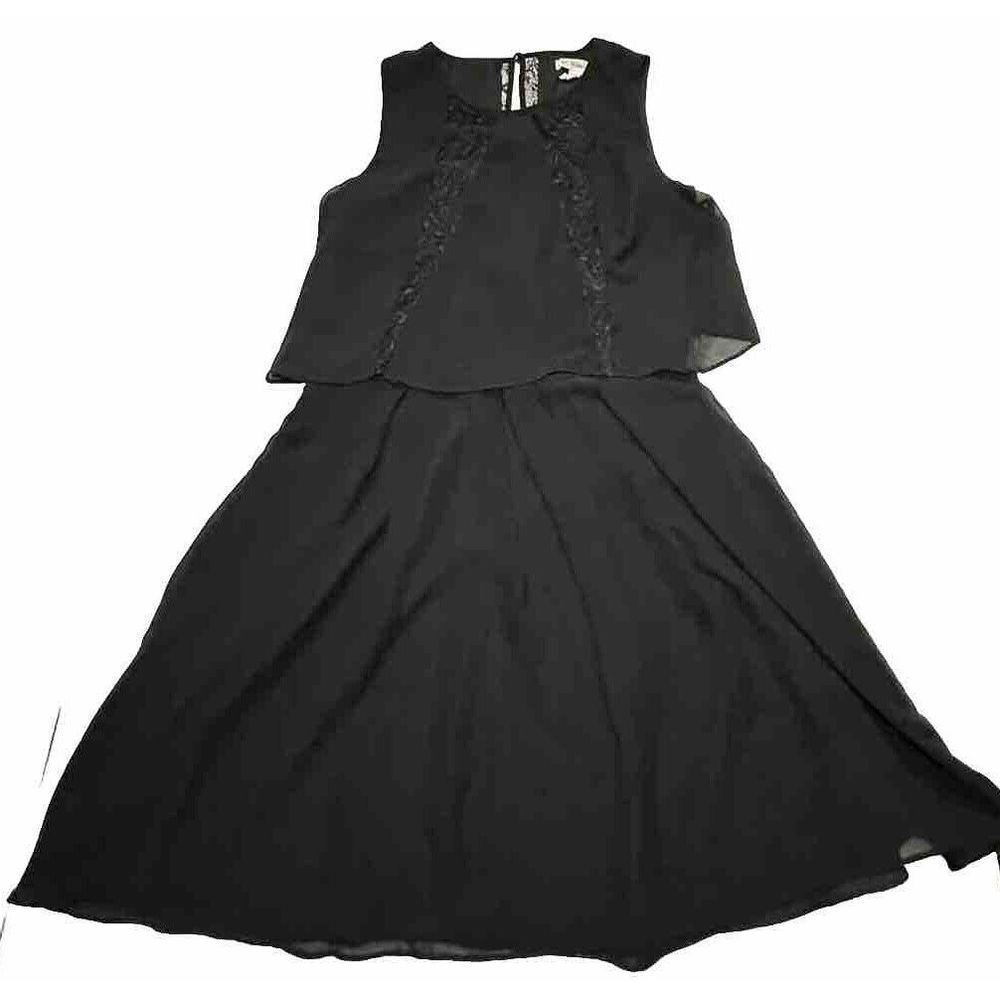 BCBGENERATION Woman's Black Cocktail Dress Mini Black‎ Sleeveless Lace Size 8 - Picture 4 of 11
